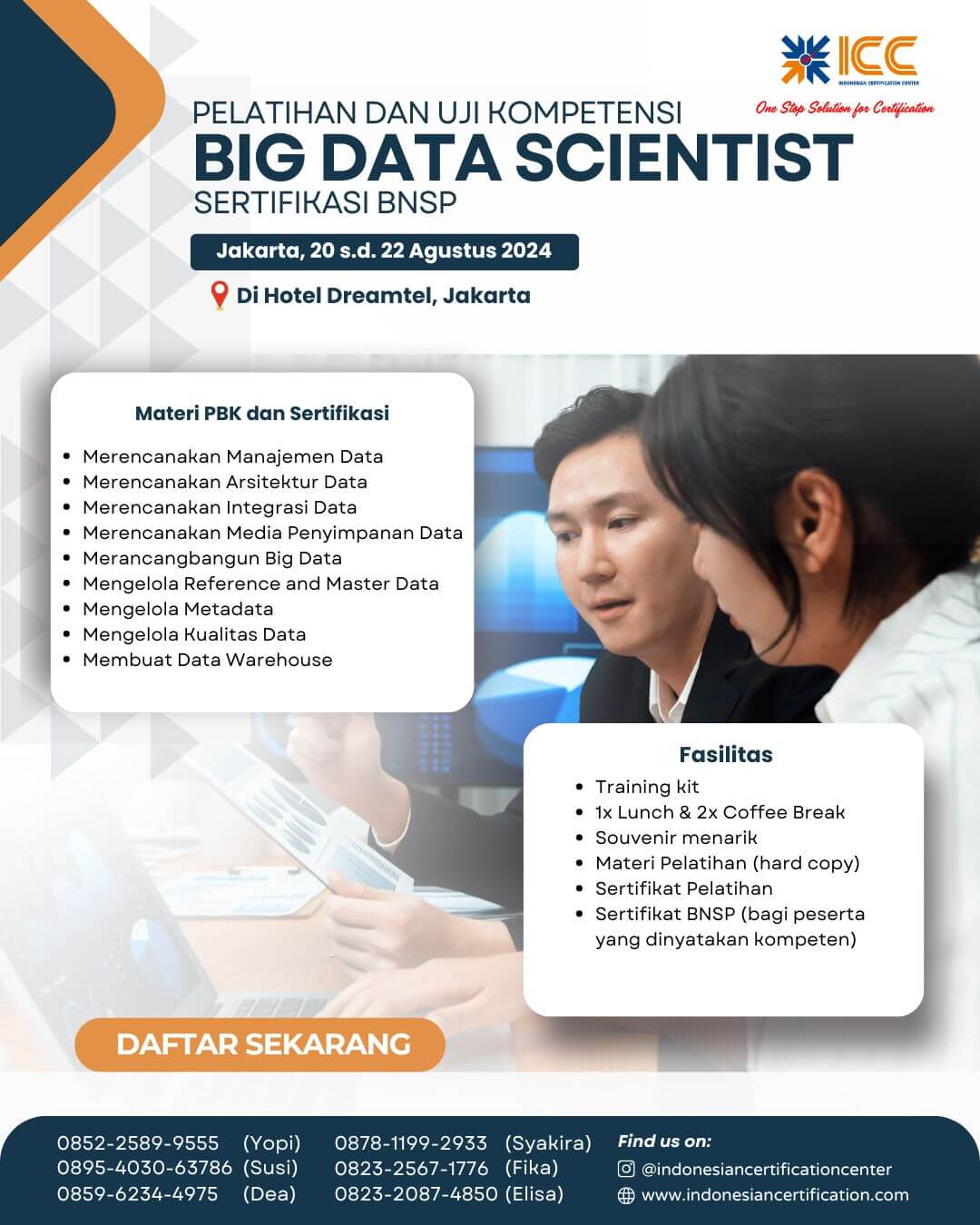 Sertifikasi BNSP Big Data Scientist sertifikasi big data