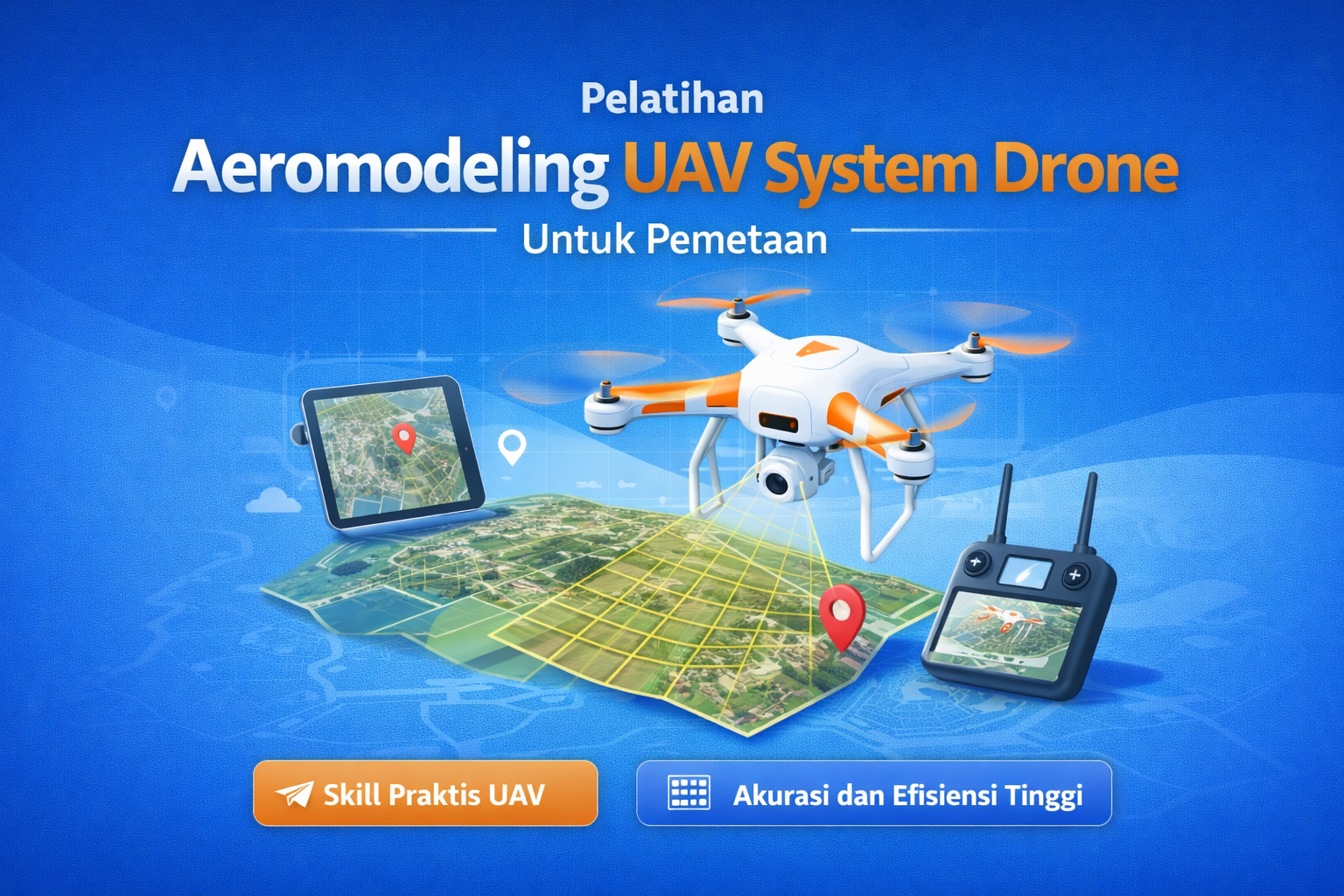 Pelatihan Aeromodeling UAV System Drone Untuk Pemetaan